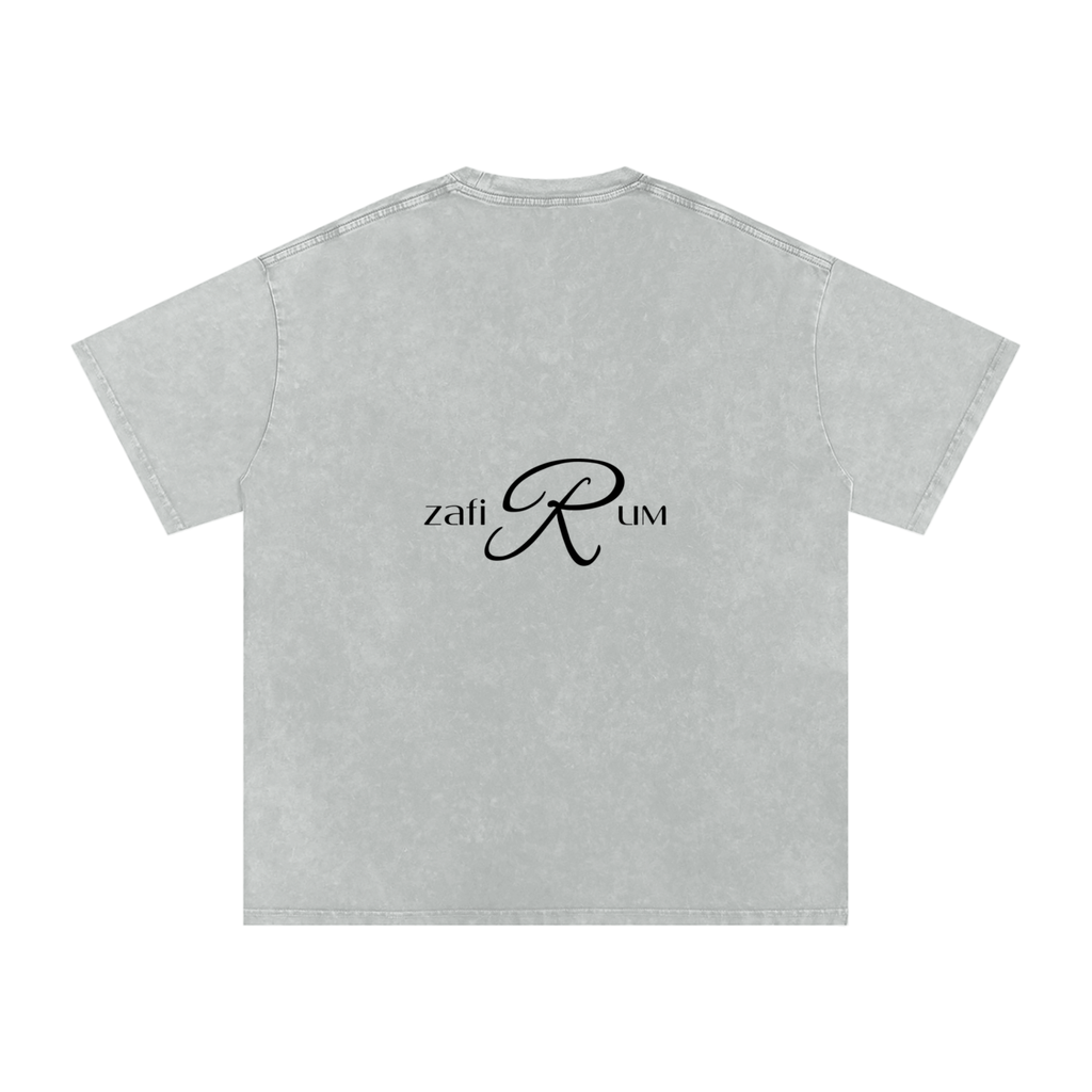 Snow Washed Oversized Cotton T-Shirt