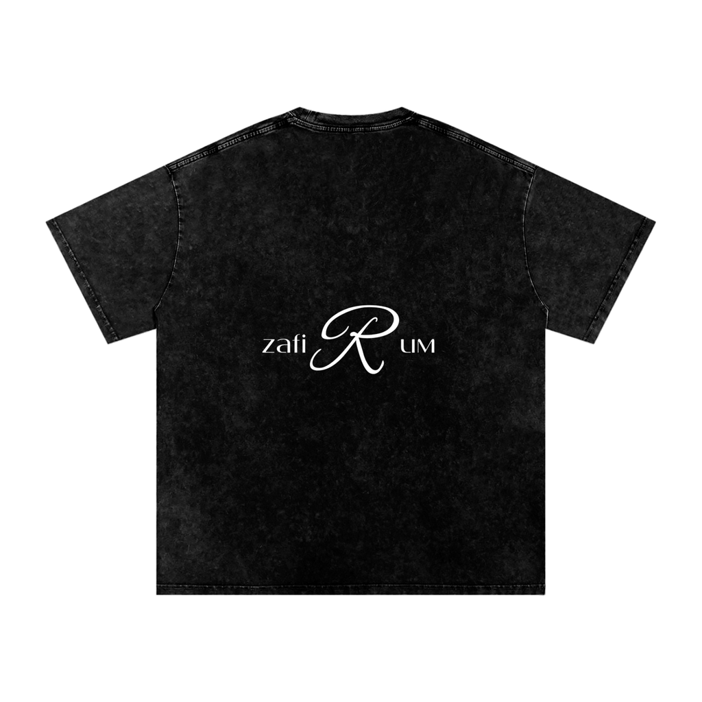 Snow Washed Oversized Cotton T-Shirt