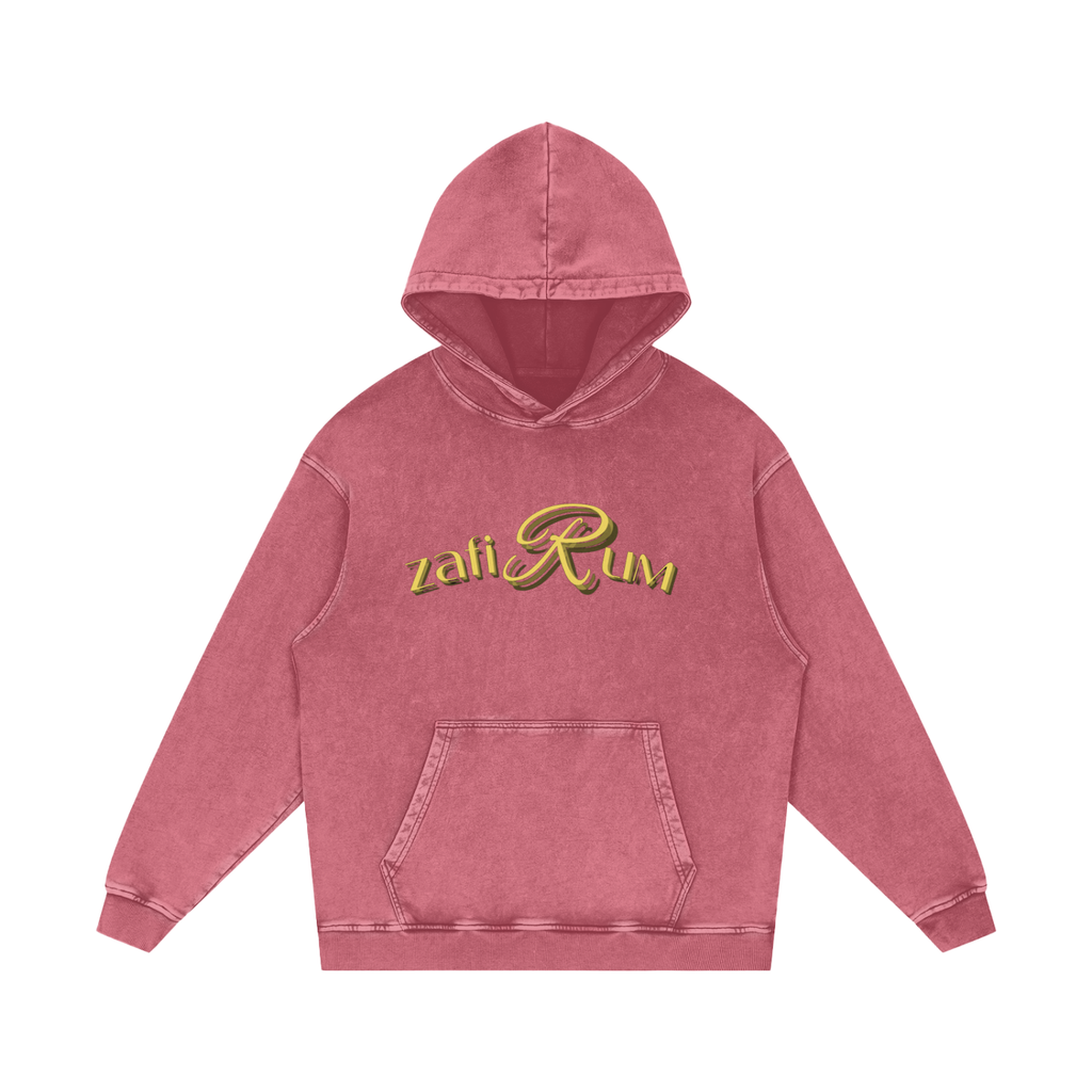 Snow Washed Loose Cotton Hoodie